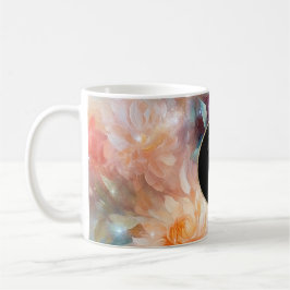 Taza De Café Rosa Rubor Peach Naranja Floral