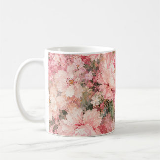 Taza De Café Rosa Rubor Romántico Flor peonía Decoración del Ho
