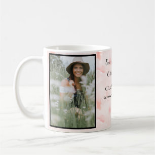 Taza De Café Rosa Rubor rosado de moda Minimalista floral