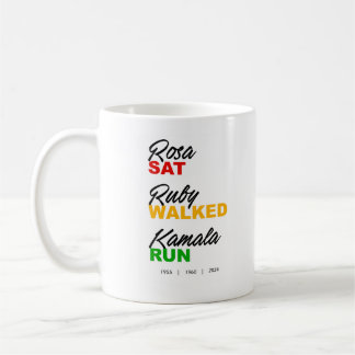 Taza De Café Rosa Sat Ruby Caminó Kamala Run Text