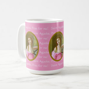 Taza de café rosa St. Agatha (M 003) 15 oz.