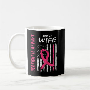 Taza De Café Rosa Su Lucha Es Mi Esposa De Lucha Contra El Cánc