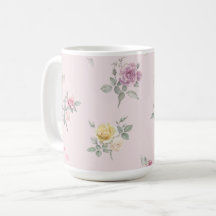 Rosa Suave Floral Acuarela