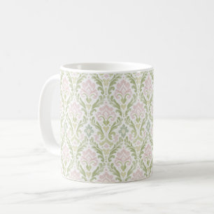 Taza De Café Rosa Verde Abstracto