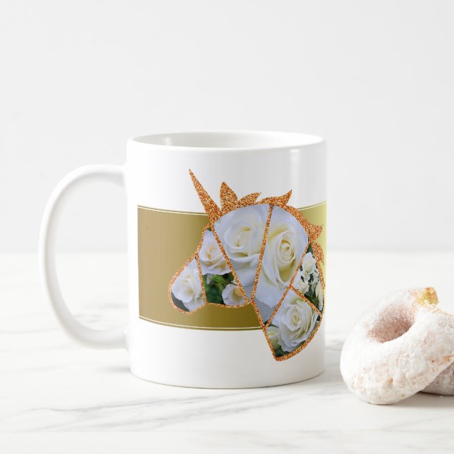 Taza De Café Rosa White Arrow コーヒーマグカップ (Con donut)