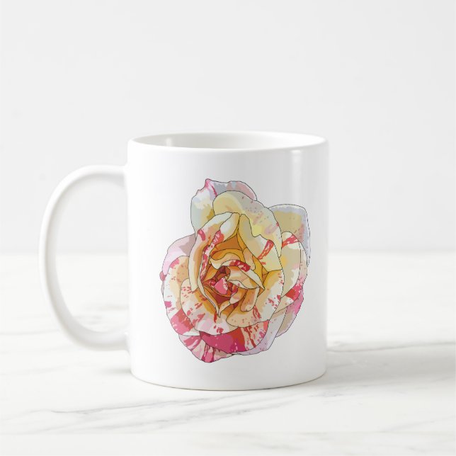 Taza De Café Rosa y amarillo (Izquierda)