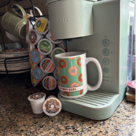 Taza De Café Rosa y chocolate Rasplan donut Care Mint Verde