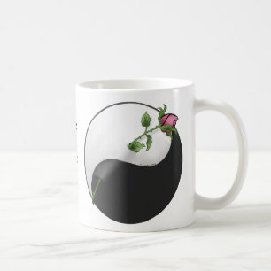 Taza De Café Rosa Yin Yang