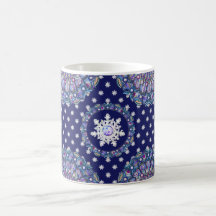 Rosada azul y copo de nieve