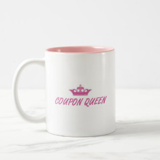 Taza de café rosada de la reina de la cupón