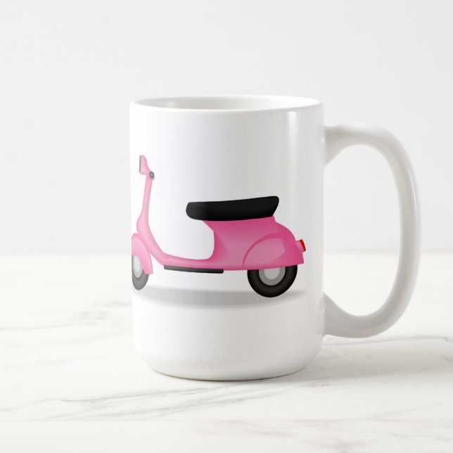 Taza de café rosada del Vespa (Derecha)