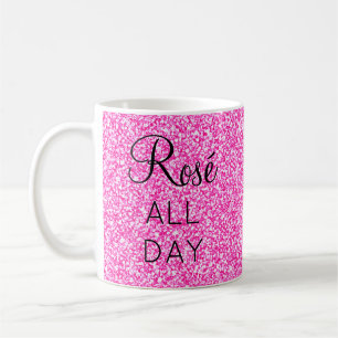 Taza De Café Rosado Bonito Femenino Todo el Día Rosa Caliente B