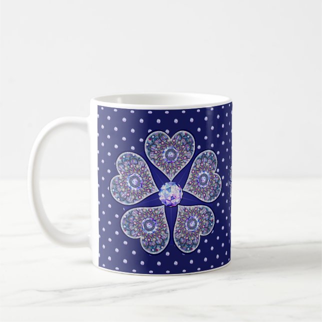 Taza De Café Rosario azul (Izquierda)