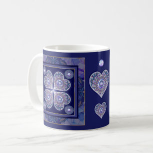 Taza De Café Rosario azul