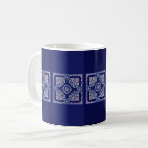 Taza De Café Rosario azul
