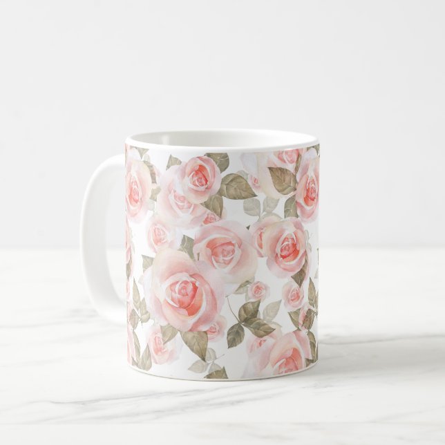 Taza De Café Rosas (Anverso izquierdo)
