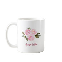 Rosas acuarela rosadas con regalo de nombre