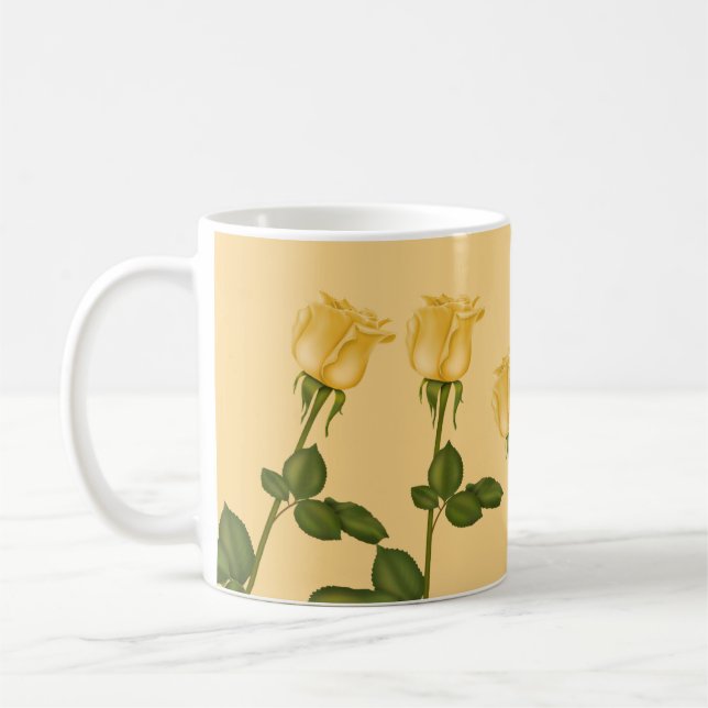 Taza De Café Rosas Amarillas (Izquierda)