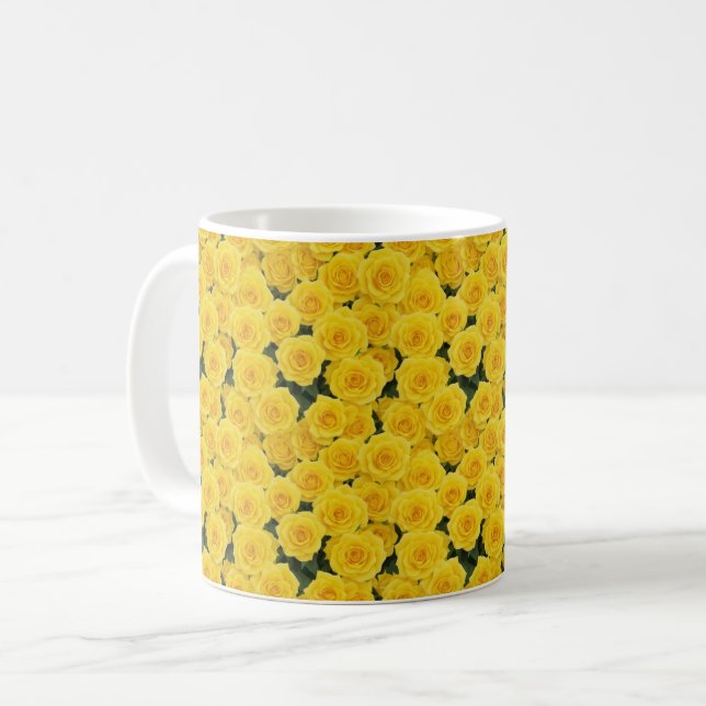 Taza De Café Rosas amarillas brillantes (Anverso izquierdo)