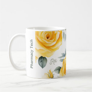 Taza De Café Rosas amarillas de la farmacia personalizada