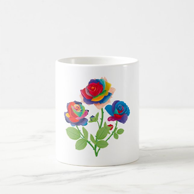 Taza De Café Rosas Arcoíris (Subido por el creador)