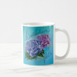 Taza De Café Rosas azul Bitachon2 Mug