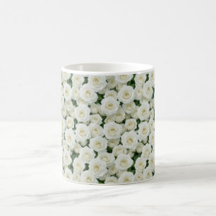 Taza De Café Rosas blancas pequeñas
