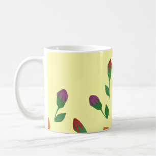 Taza De Café Rosas de colores en amarillo