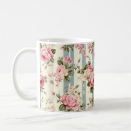 Taza De Café Rosas de Shabby Chic Vintage