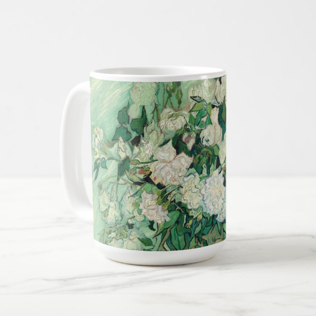 Taza De Café Rosas de Vincent Van Gogh (Anverso izquierdo)