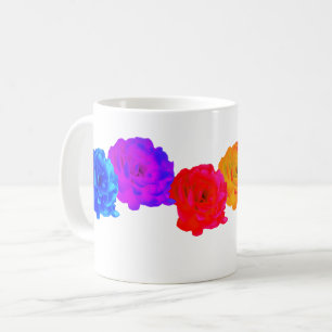 Taza De Café Rosas del arcoiris