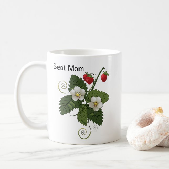 Taza De Café Rosas dulces de la mejor madre (Con donut)