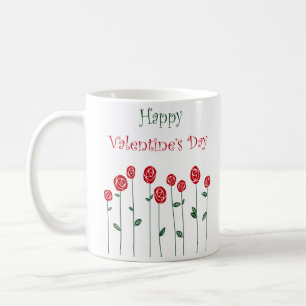 Taza De Café Rosas el día de San Valentín Ostrich Love Romance 