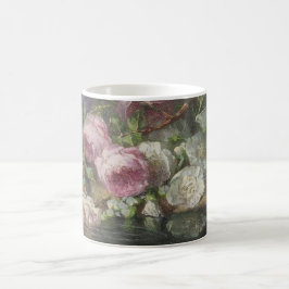 Taza De Café Rosas en el suelo del bosque de Margaretha Roosenb