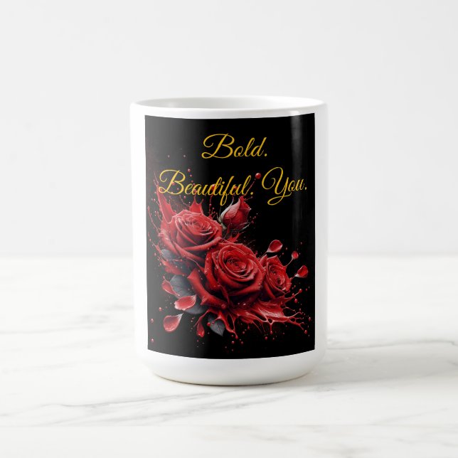 Taza De Café Rosas en flor - Cumpleaños elegante (Centro)