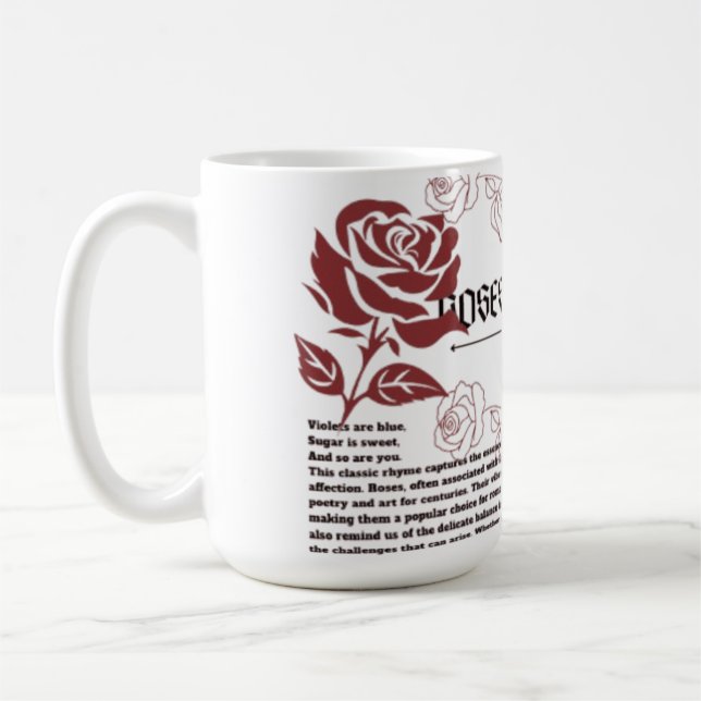 Taza De Café Rosas: estética roja (Izquierda)