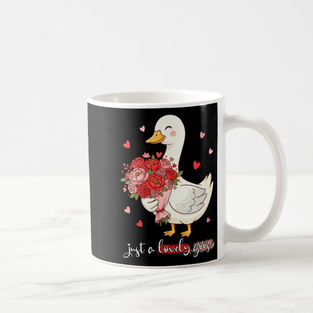 Taza De Café Rosas Florales De Ganso Solo Un Bello Ramillete V  (Derecha)
