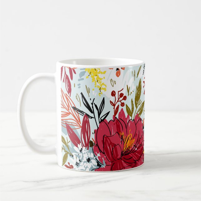 Taza De Café Rosas Hermosas (Izquierda)