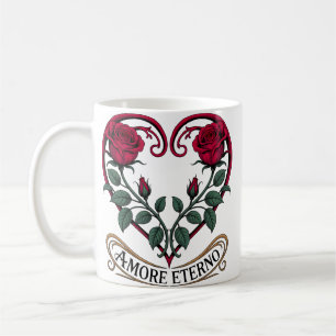Taza De Café Rosas matutinos de Amore Eterno Romantic