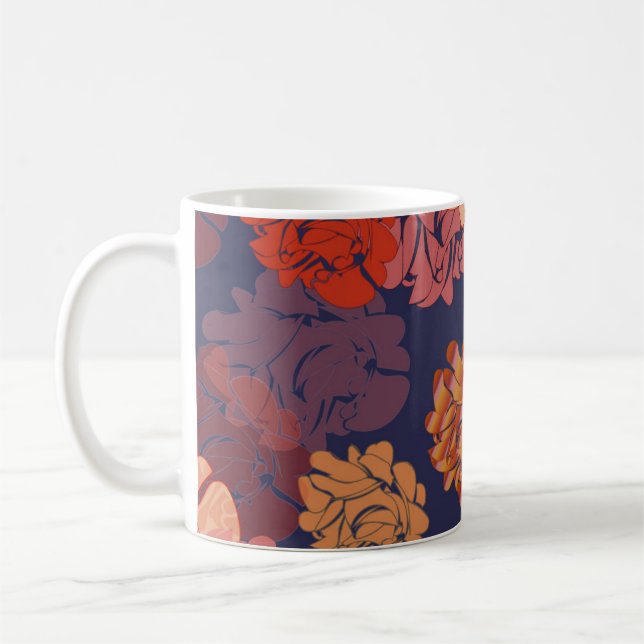 Taza De Café Rosas modernos (Izquierda)