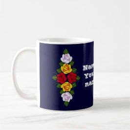 Taza De Café Rosas personalizados de Narrowboat