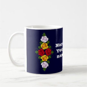 Taza De Café Rosas personalizados de Narrowboat