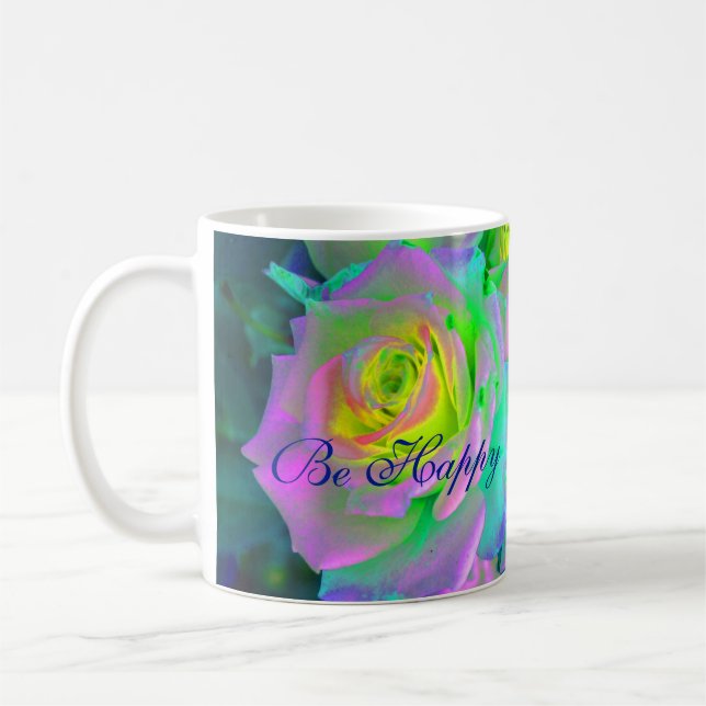 Taza De Café Rosas prematuros irlandeses estéticos felices (Izquierda)