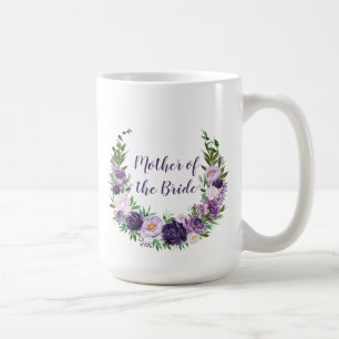 Taza De Café Rosas púrpura, lavanda, rosadas Madre de la Novia