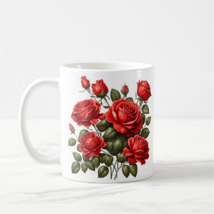 Taza De Café Rosas rojas