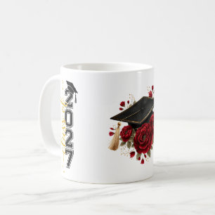 Taza de café Rosas Rojas de Graduación