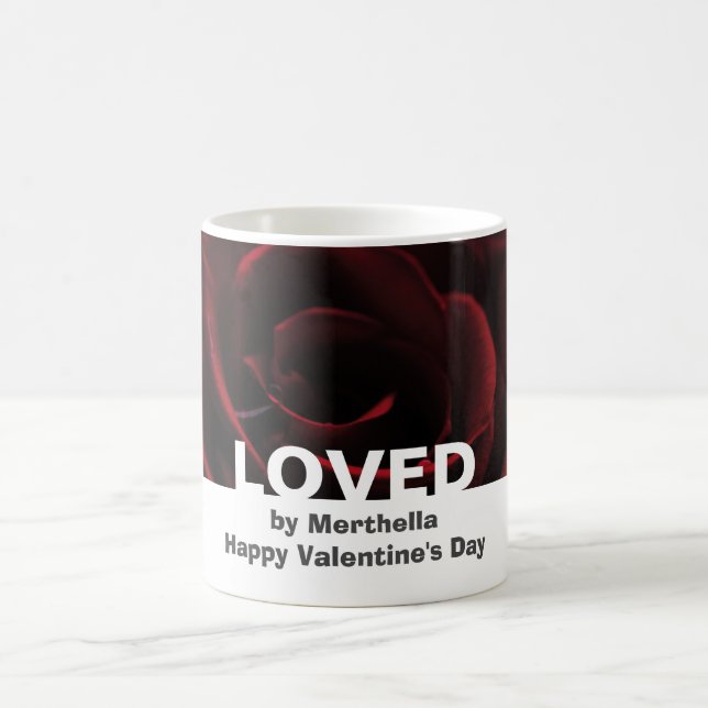 Taza De Café Rosas Rojas Florales Personalizadas Amadas San Val (Centro)