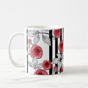 Taza De Café Rosas rojas, rosas acuarela