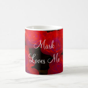 Taza De Café Rosas rojas Valentine I Mug - Personalizable