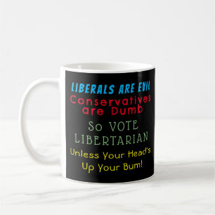 Taza De Café Rosas rojos, violetas azules, libertarios de voto